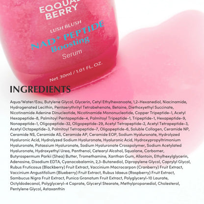 EQQUALBERRY - Lush Blush NAD+ Peptide Boosting Serum (30 ml)