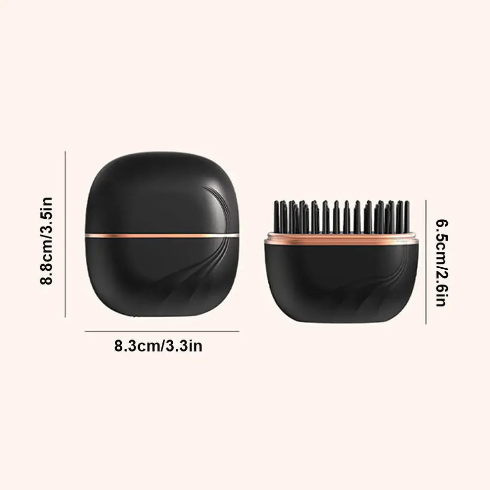 Mini Wireless Straightening Comb, Portable And Compact Hair Straightener, USB Rechargeable Travel Hair Brush, Small Heated Comb
